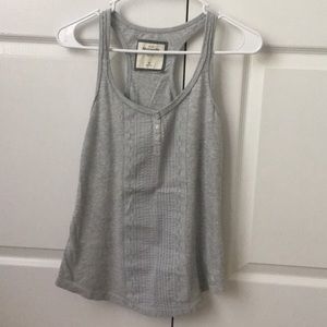 Grey lacy tank top